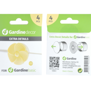 4 Gardinedecor "Lill" - kollane